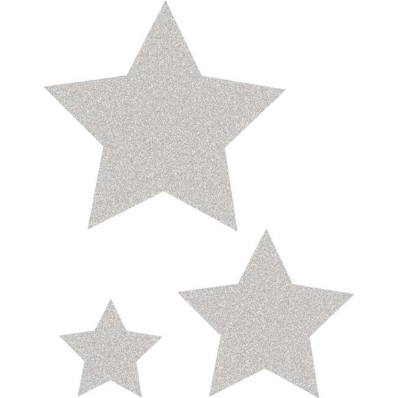 Teacher Created Resources TCR77026-3 Argent Paillettes Étoiles Accents - Taille Assortie - Pack de 3