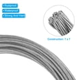 thumbnail image 4 of Uxcell 2/25" OD 164 Ft 304 Stainless Steel Cable Wire Rope with Aluminum Sleeves 7 x 7 Strand Rope Silver, 4 of 6