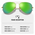 thumbnail image 5 of Ray-Ban RB3025 AVIATOR FLASH LENSES Pilot Shaped Non-Polarized Sunglasses for Men & Women - Includes Official RAYBAN Eyewear Kit - Ideal Formal & Casual Wear Sunglasses - Green Flash Lens, 5 of 7
