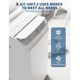 thumbnail image 2 of 14,000 BTU Portable Air Conditioner, 3 in-1 Standing AC Unit with Dehumidifier and Fan, Remote and LED Touch Panel, Sleep Mode, Window Kit, Cools up to 750 Sq.Ft., Quiet Operation, White Top, 2 of 7