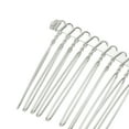 thumbnail image 6 of Unique Bargains 4 Pcs No Slip Hair Side Combs Accessories Metal 1.6" Silver Tone, 6 of 6