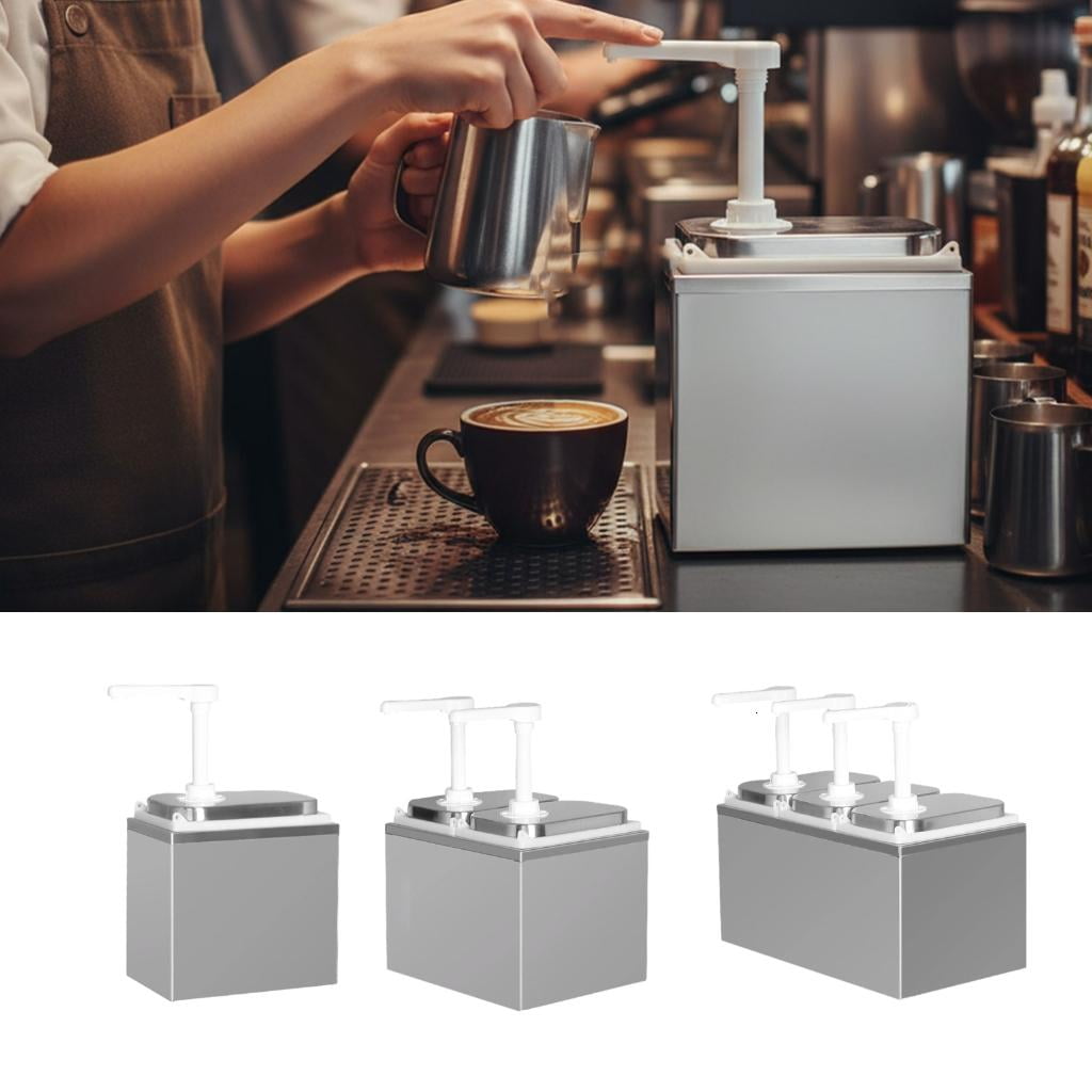 Giaone Hand Press Sauce Pump Durable Stainless Steels Easy Cleaning for Chocolate Syrups