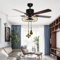 thumbnail image 4 of 4 Pcs Ceiling Fan Pull Chain, Bulb and Fan Model Fan Pull Chain Pendant Extension 12 Inch (Antique Bronze), 4 of 5
