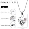 thumbnail image 2 of Crystal Pet Cremation Jewelry for Ashes Urn Necklace With Paw Print Heart Pet Dog Ashes Necklace Stainless Steel Urn Pendant, 2 of 7