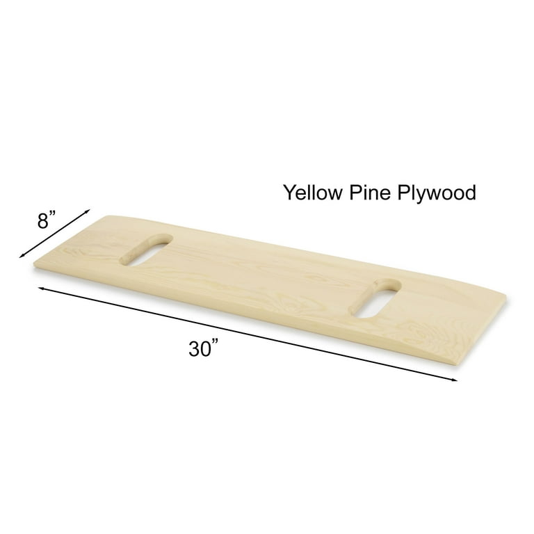 DMI Transfer Board and Slide Board, FSA Eligible, Made of Heavy-Duty Wood  for Patient, Senior and Handicap Move Assist and Slide Transfers, Holds up