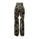 thumbnail image 5 of Pantalones cargo Prolriy para mujer, pantalones cargo de pierna recta para mujer, pantalones palazzo largos con agujeros y cintura alta, pantalones para mujer, verde M, 5 of 5