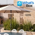 thumbnail image 2 of Serenelife 10 Ft Patio Table Umbrella w/ Push Button Tilt & Built-In Crank, 2 of 7