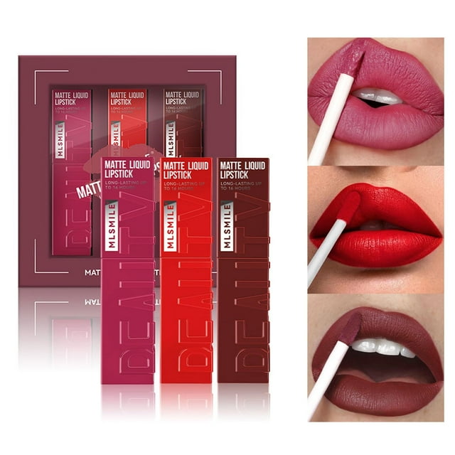 Set de maquillaje SWETIYOU Matte Liquid Lipstick 3 piezas para niñas