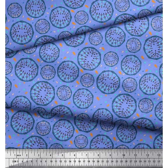 Soimoi polyester Crepe Fabric Dream Catcher Home Decor Print Fabric by the Yard 42 Inch Wide