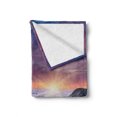 thumbnail image 2 of Nature Soft Flannel Fleece Blanket, Winter Landscape in the Mountains Sunset Majestic Scenes from the World Photo, Cozy Plush for Indoor and Outdoor Use, 60" x 80", White Brown Mauve, by Ambesonne, 2 of 6