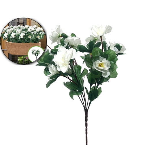 Artificial Flowers Fake Plants Centerpiece Rhododendron Faux Flower for Wedding Spring Summer Indoor Lawn Balcony