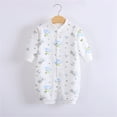thumbnail image 3 of Weebloom Baby Boys Girls Romper Babys Print Cotton Spring Winter Animals Fruits Long Sleeve Jumpsuit Clothes Sleepwear Loungewear Pjs Sleepers Pajamas Onesie Light Blue 6-9 Months, 3 of 3