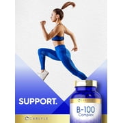 B-100 Complex Vitamins | 250 Capsules | Non-GMO, Gluten Free | by Carlyle