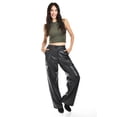 thumbnail image 4 of Pantalón cargo de piel sintética Roman Fashion /Juvenil, 2408 (Negro) negro M, 4 of 5