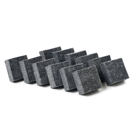 Borradores Charles Leonard de fieltro carbón 5x5 cm paquete de 12