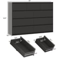 thumbnail image 2 of ChVans 9 Drawer Dresser for Bedroom, 59" Wide 41" Tall Modern High Gloss Dresser with Wood Chest of 9 Drawer Handle Free, Large Black Malm Dresser for Bedroom, Living Room, Entryway, Hallway, 2 of 8