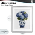 thumbnail image 4 of Stupell Industries Traditional Blue Hydrangeas in Porcelain Gray Framed Print Under Glass, 17 x 21, by Imagine It Images, 4 of 8