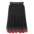 thumbnail image 2 of SiiRoh Latin Dance Skirt for Women Irregular Hem Rumba Samba Salsa Ballroom Flamenco Dance Skirts Black L, 2 of 5