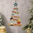thumbnail image 4 of Zawou Wooden Elder Snowman Hanging Ornament for Christmas Door or Wall Decoration, Festive Holiday Indoor Accent, 4 of 6