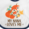 thumbnail image 4 of Inktastic My Nana Loves Me Grandchild Cute Fox Boys or Girls Baby Bib, 4 of 4