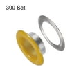 thumbnail image 3 of Uxcell 300 Set Grommets Kit Metal Eyelets 10mm 2/5" Hole Tiny Grommet with Washers for Shoes Clothes Belt Tag Bag Fabric Leather DIY Project, Yellow, 3 of 4