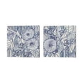 thumbnail image 2 of Indigo Leaves And Florals by Marietta Cohen Canvas Art Set of 2 14 inch X 14 inch Each, 2 of 4