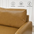 thumbnail image 2 of LONTAI 70.08" W Loveseat Sofa, Mid Century Modern Love Seat Couches for Living Room, Upholstered Sofa Couch for Bedroom, Soft Love Seats Furniture, Brown, 2 of 11