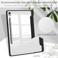 thumbnail image 5 of Hybrid Slim Case for Samsung Galaxy Tab S9 / S9 FE - [Built-in S Pen Holder] Shockproof Cover Clear Transparent Back Shell, Auto Wake/Sleep for Samsung Galaxy Tab S9 / S9 FE, Black, 5 of 8