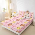 thumbnail image 3 of Manfei Softball Ball Games Queen Sheets,Pink Bows Pattern Queen Sheet Sets,4pcs,1 Flat Sheet,1 Fitted Sheet and 2 Pillowcases, 3 of 6