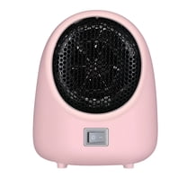 HIBIBUD Mini Heater for Desk - 400W Portable Electric Fan Heater, Compact & Quiet, Perfect for Home/Office/Dorm, Pink