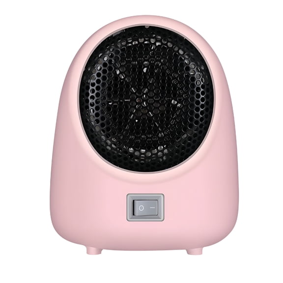 HIBIBUD Mini Heater for Desk - 400W Portable Electric Fan Heater, Compact & Quiet, Perfect for Home/Office/Dorm, Pink