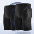 thumbnail image 4 of zeranth Men Swimming Trunks Elastic Soft Quick Dry Breathable Slim Fit Color Matching Mid Waist Bathing Boxers Tight Surfing Water Sports Swimming Shorts, 4 of 6