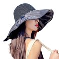 thumbnail image 2 of Shenmeida Women Fisherman Lightweight Vinyl Straw Sun Visors for Women, Isolation Layer Hollow Out Big Brim Sun Protecetion Wide Brim Sun Hats Beach Hat Outdoor, 2 of 8