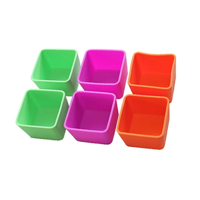 Silicone Lunch Box Microwaveable Household Square Salad Dressing Compartment Artifact Lunch Box for Kids 90ML 2PCS