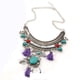 thumbnail image 4 of Collar Vendimia de la Declaración Hugo Hoja Turquesa Borla, 4 of 6