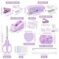 thumbnail image 2 of Set de Útiles de Oficina Morado 11 Piezas Kit de Papelería Lavanda, 2 of 5