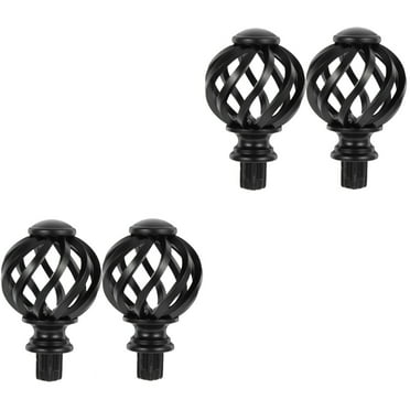 4 pcs  Curtain Pole Ends Curtain Rod Decorative Ends Curtain Pole Finials