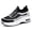 Black/White, variant on Women's Wedge Knit Sneakers, Breathable Mesh Comfort Platform Walking Shoes