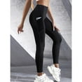thumbnail image 3 of New High Waist Women's Leggings Stretch Yoga Pants Tights With Pockets Push Up Fitness Running Sportswear Solid Color Pants, 3 of 10
