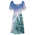 thumbnail image 4 of Vestido sin mangas de caballos de agua para mujer vestidos de dama de honor Verano, 4 of 6