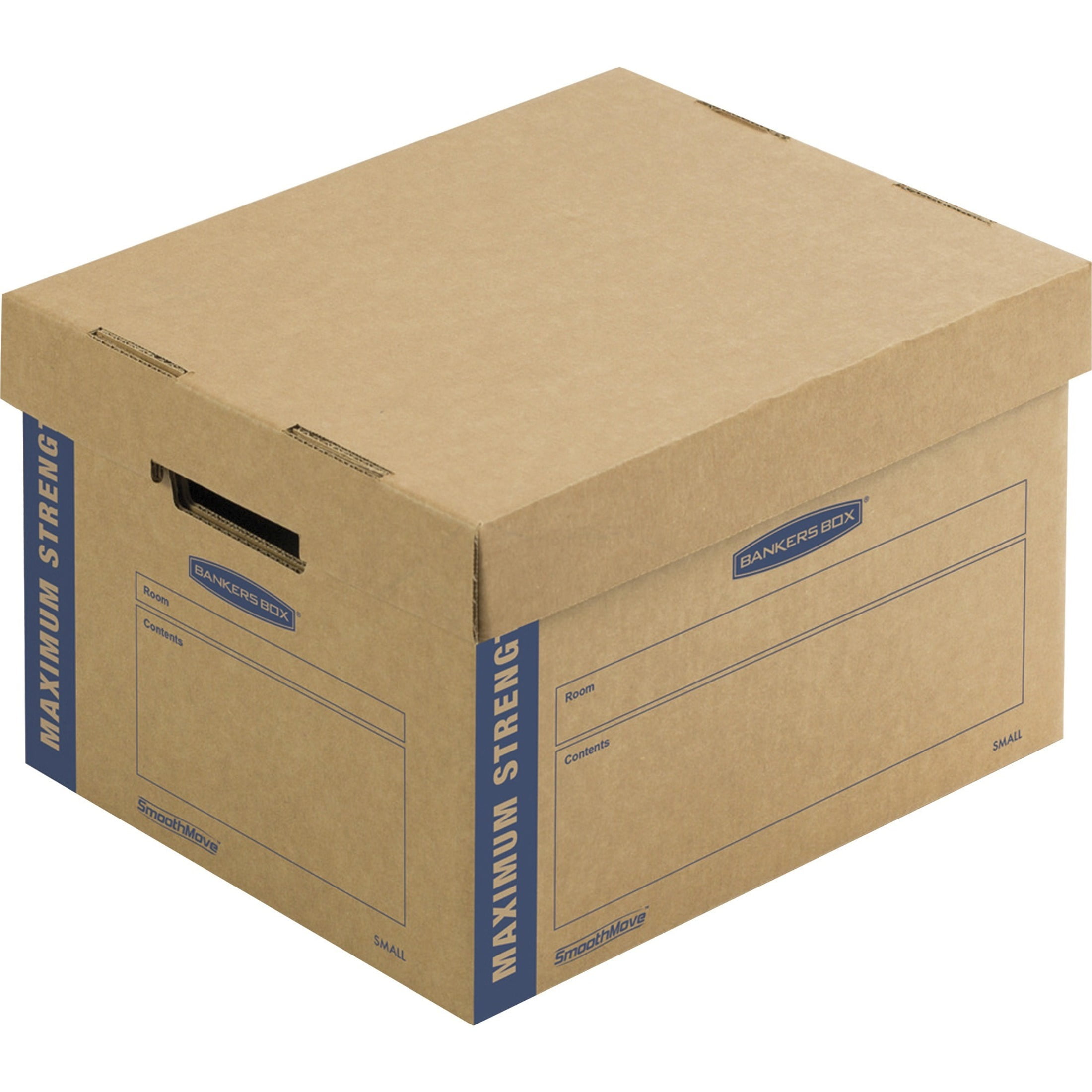 Bankers Box, FEL7710201, SmoothMove Maximum Strength Moving Boxes, 8 / Pack, Kraft