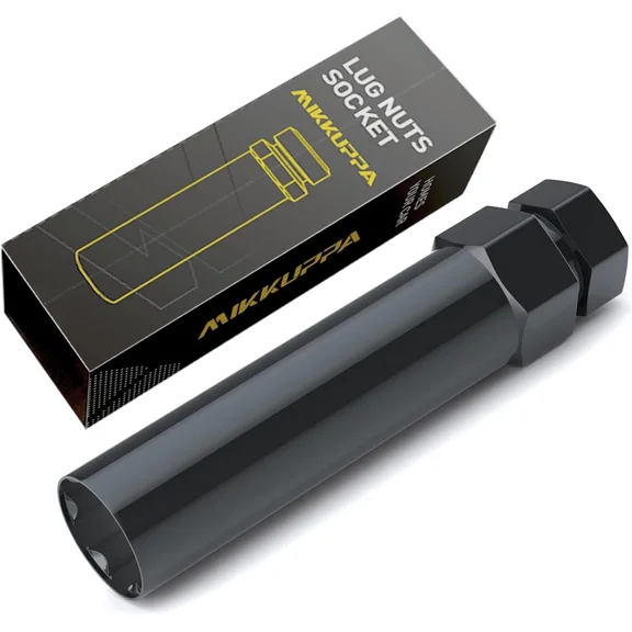 6-Point Spline Lug Nut Socket Key Tool - 17Mm Hex Black