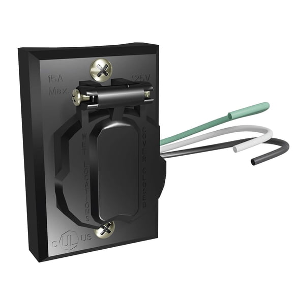 Solus SCO-338 120V Grounded Outdoor Convenience Outlet for Lamp Posts & Poles, UL Listed, Weather-Resistant with Protective Cover