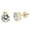 Gold-Tone, variant on Round Cubic Zirconia Screw Back Earrings Sterling Silver 3mm