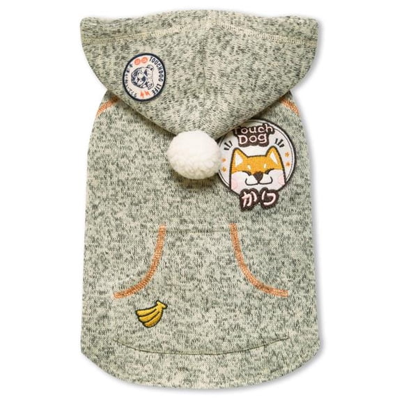 Touchdog HD5OGXS Chandail à Capuche Sans Manches pour Chien, Vert Olive - Extra Small
