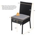 thumbnail image 2 of Gymax 4PCS PE Wicker Patio Dining Chairs Outdoor Rattan Chair Set w/ Cushions, 2 of 10