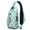 Greenish-blue-32, variant on Canine Paw Bone Tail Furry Print Crossbody Backpack Travel Daypack, Adjustable Shoulder Strap, Lightweight and Durable, Fashionable appearance, Ideal for daily commuting, office workers