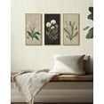 thumbnail image 6 of SHENIFY Wild Flowers Artwork Framed Wall Art Vintage Botanical Wall Decor Artwork Kitchen Dining Room 8x16in3pcs Natural Framed, 6 of 7