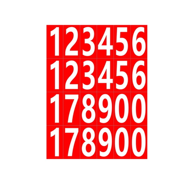 Wosthever 20x pegatinas de letras autoadhesivas, pegatinas adhesivas de números resistentes y duraderas para varias superficies Decoración del hogar Numeros blancos