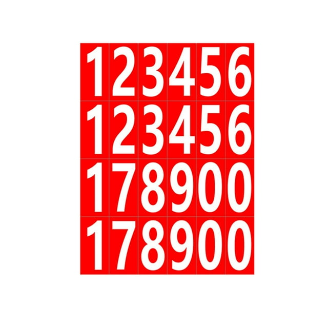 relayinert 20pieces Waterproof Number Label Sticker Easy To And Versatile Self-Adhesive Letter Stickers White Numbers